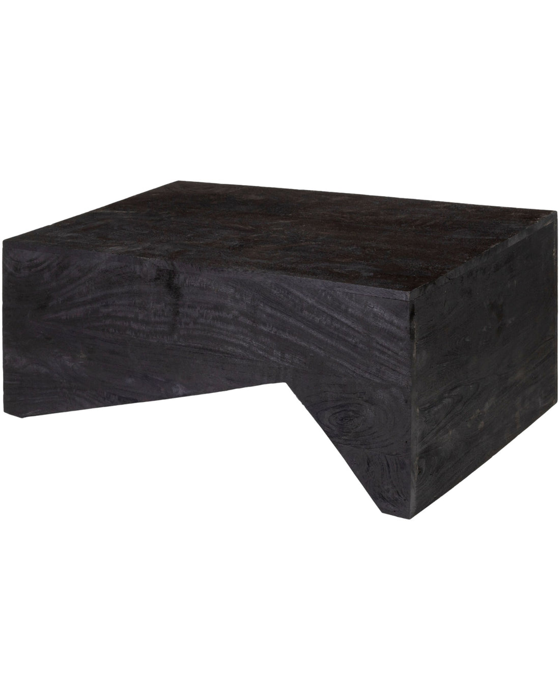 Black Rustic Small Acacia Wood Coffee Table