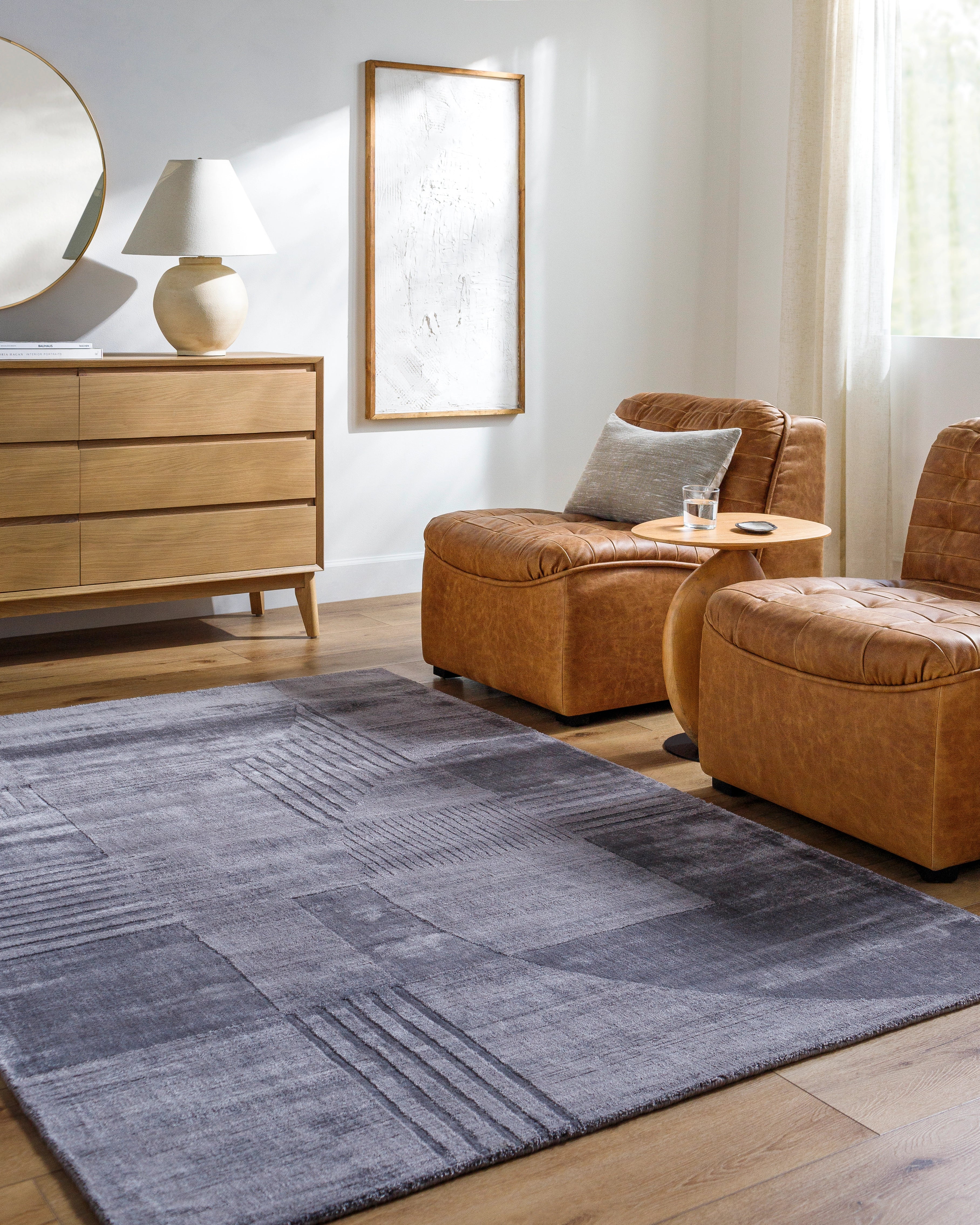 Hand Loomed Pier Gray Viscose Rug