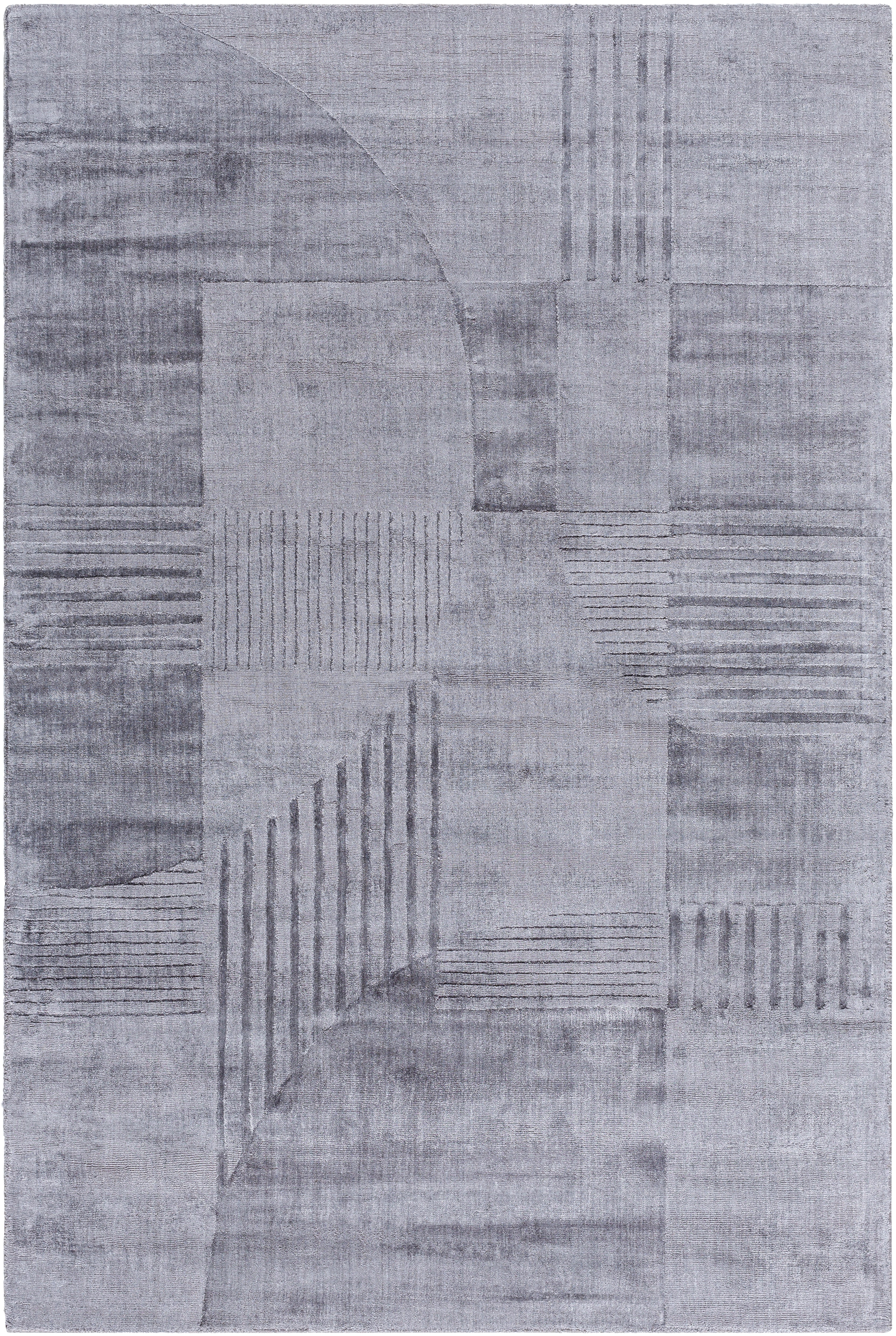 Hand Loomed Pier Gray Viscose Rug