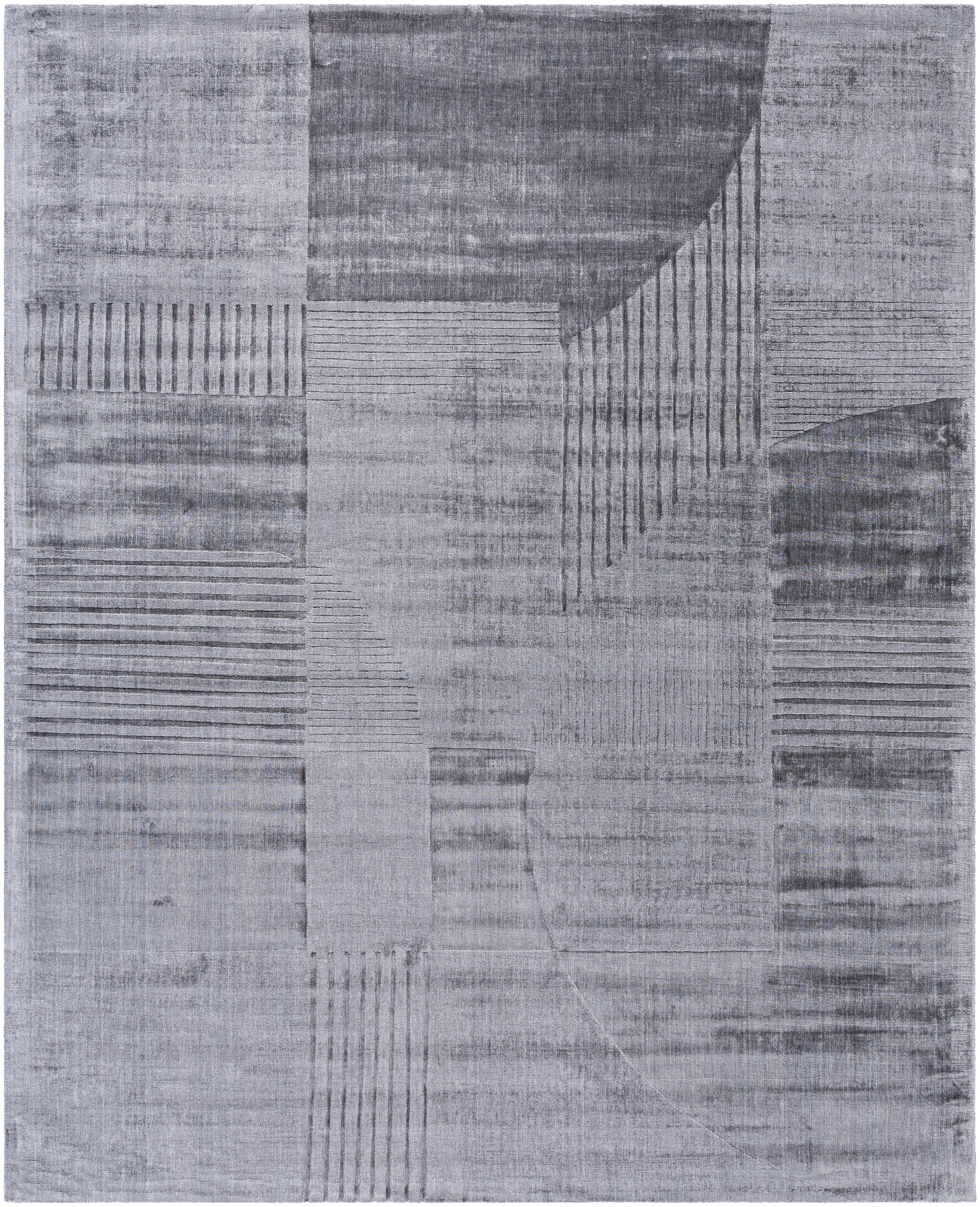 Hand Loomed Pier Gray Viscose Rug