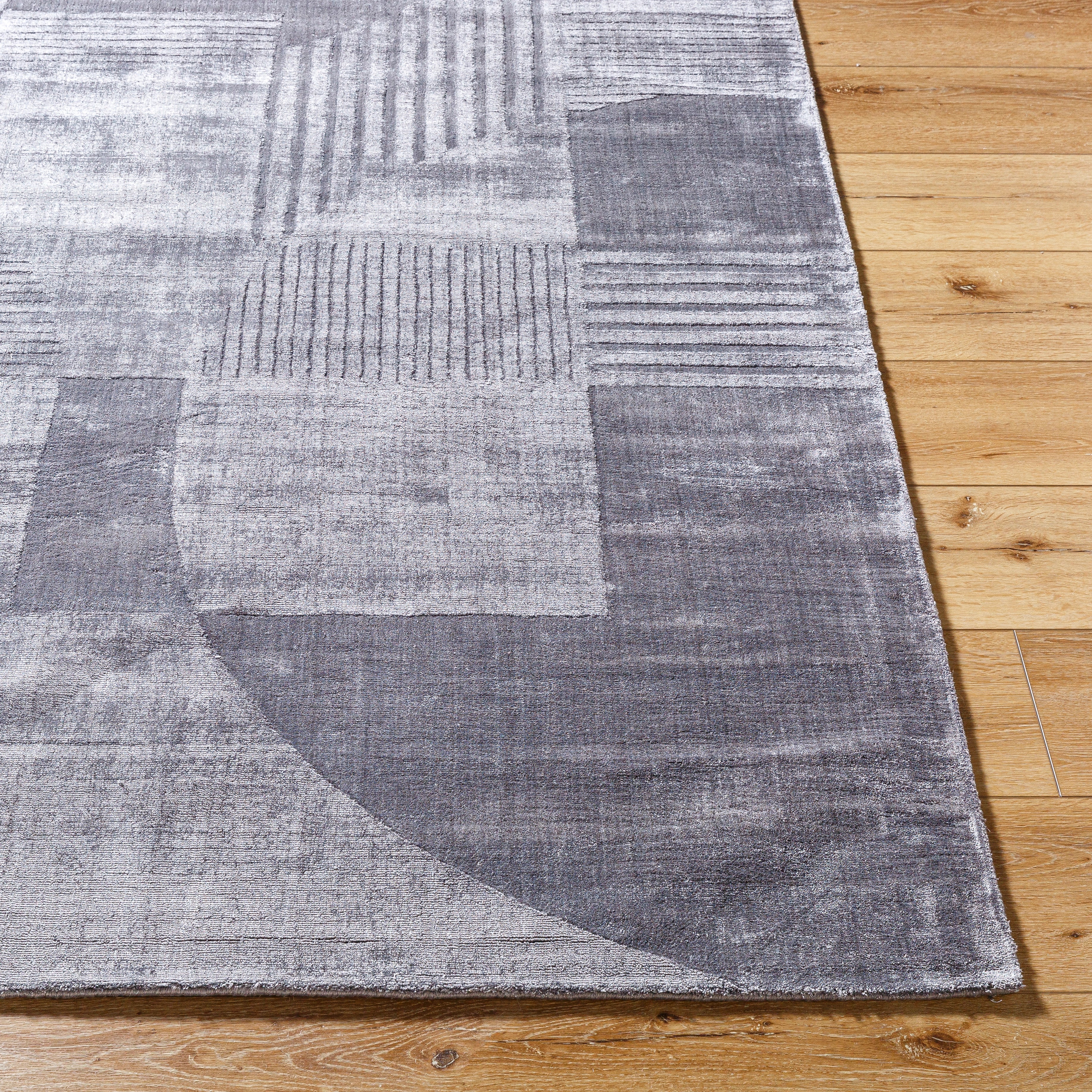 Hand Loomed Pier Gray Viscose Rug