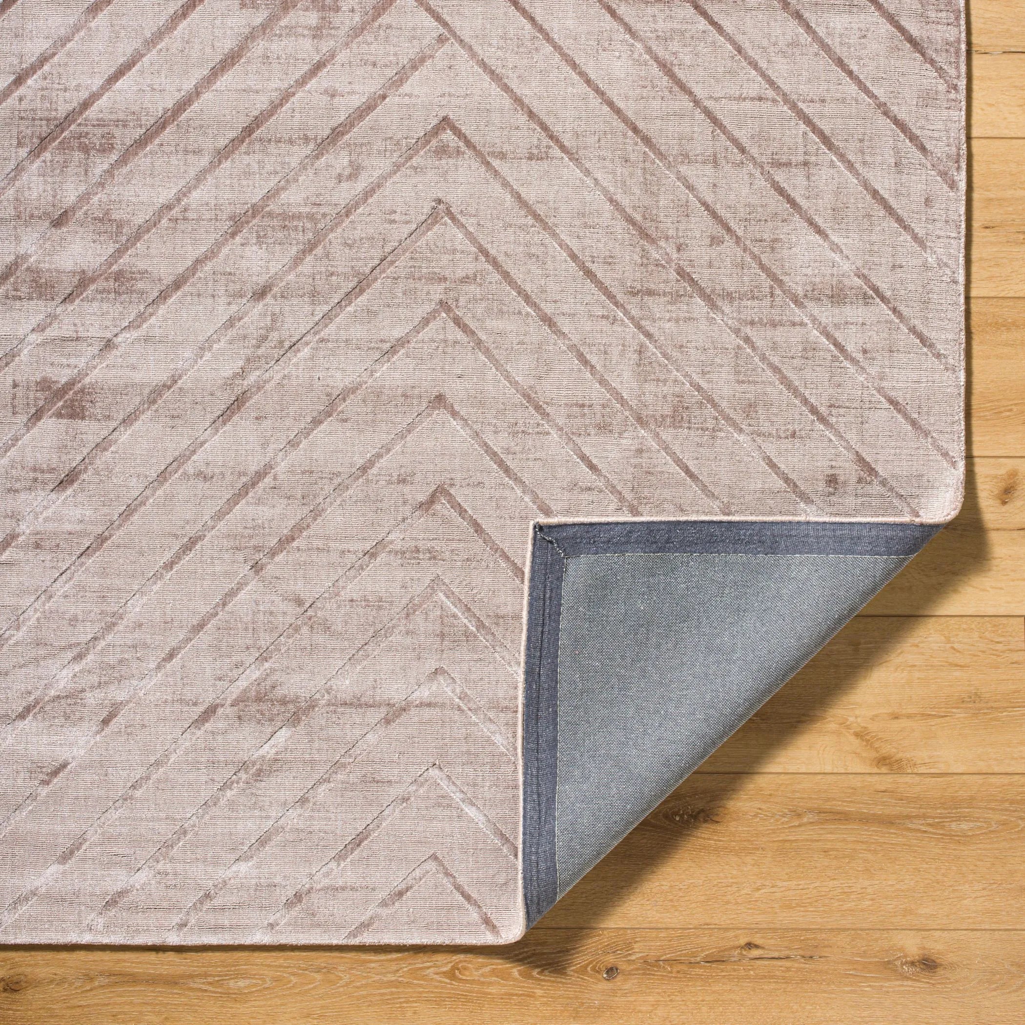 Hand Loomed Pier Brown Viscose Rug