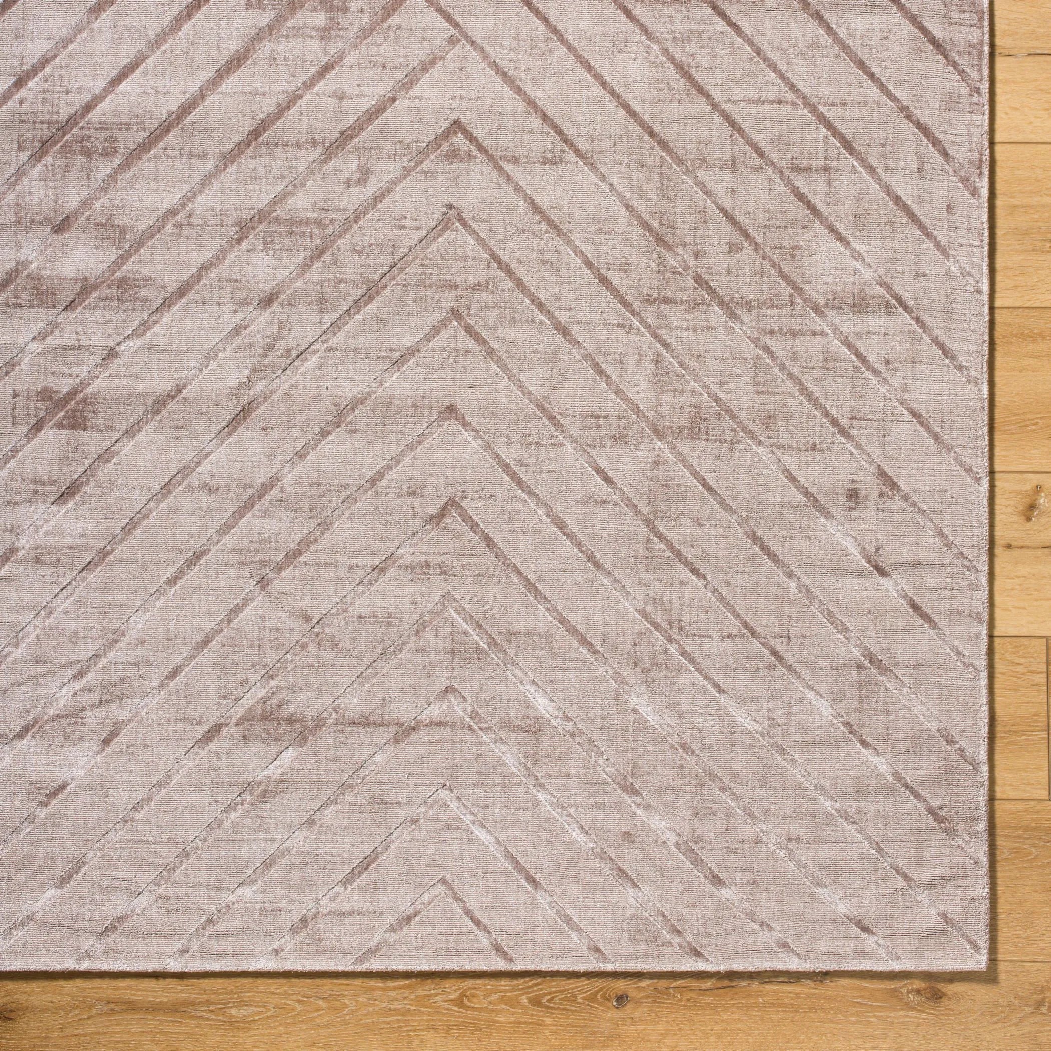 Hand Loomed Pier Brown Viscose Rug