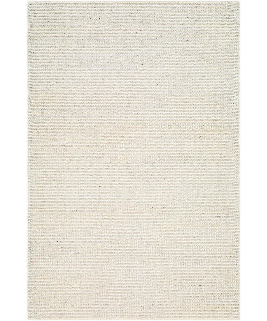 Hand Woven Solid Reika Beige Recycled Pet Yarn Rug