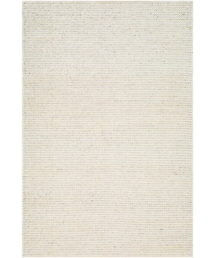 Hand Woven Solid Reika Beige Recycled Pet Yarn Rug