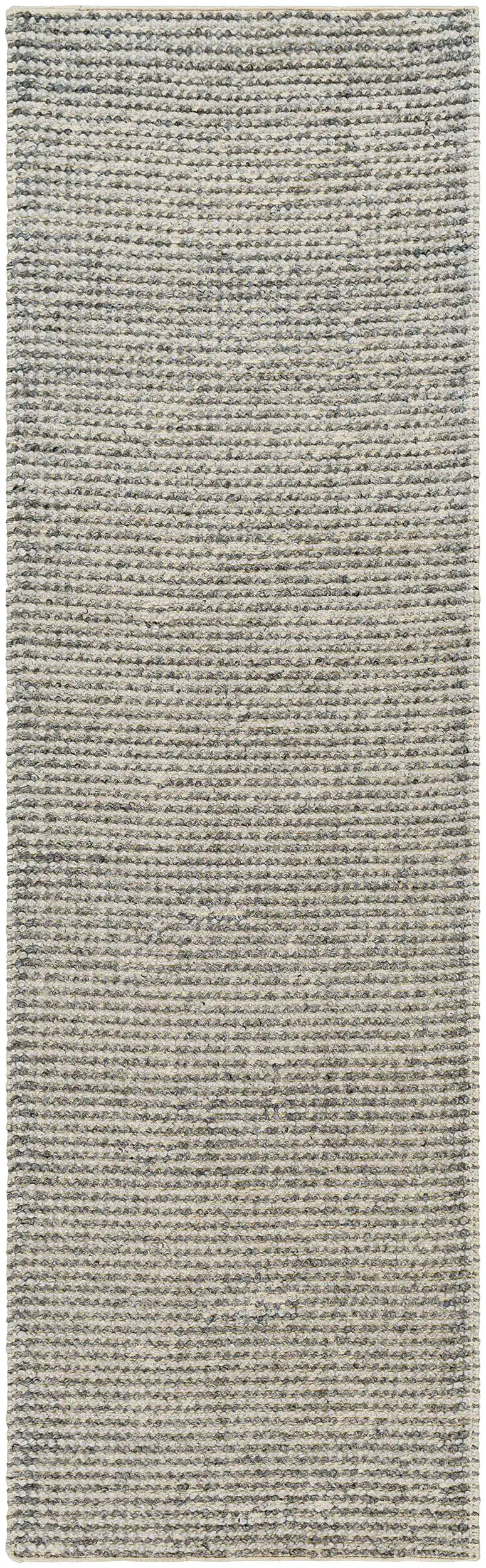 Hand Woven Reika Cream and Gray Recycled Pet Yarn Rug