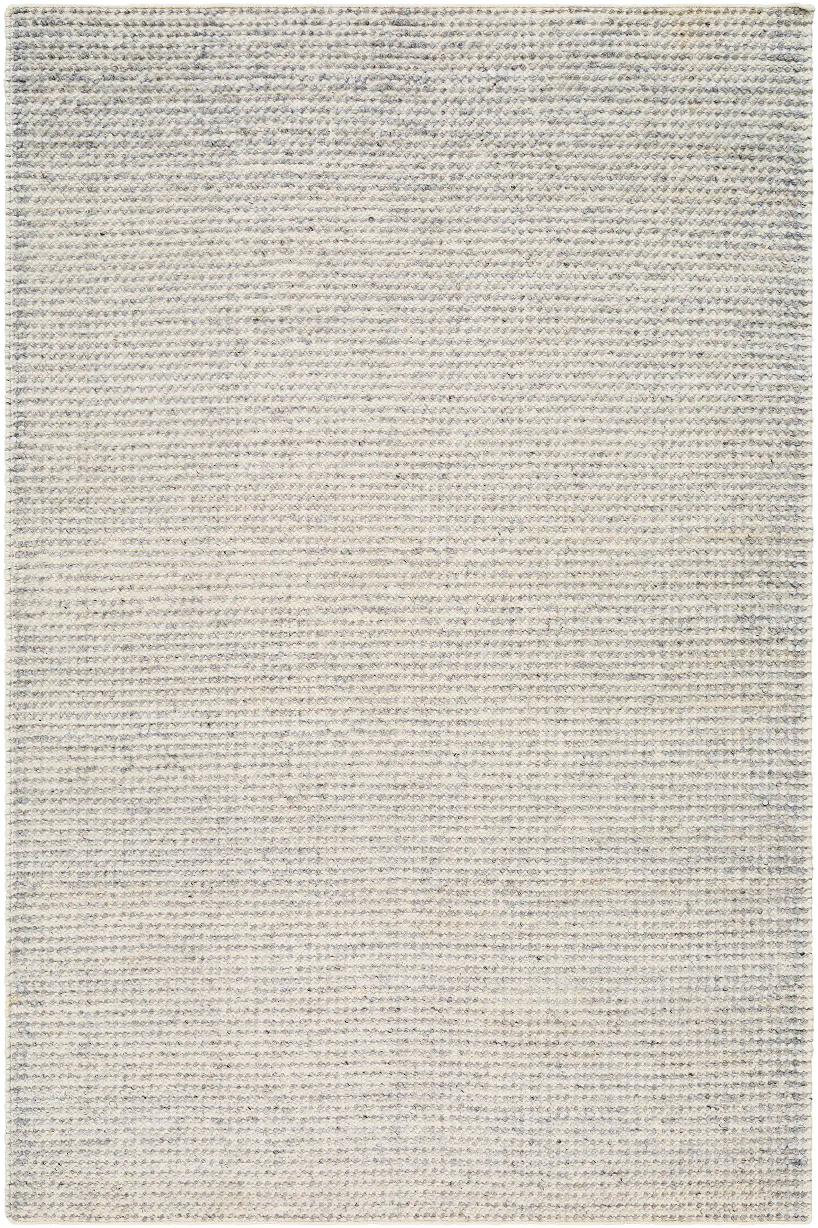 Hand Woven Reika Cream and Gray Recycled Pet Yarn Rug