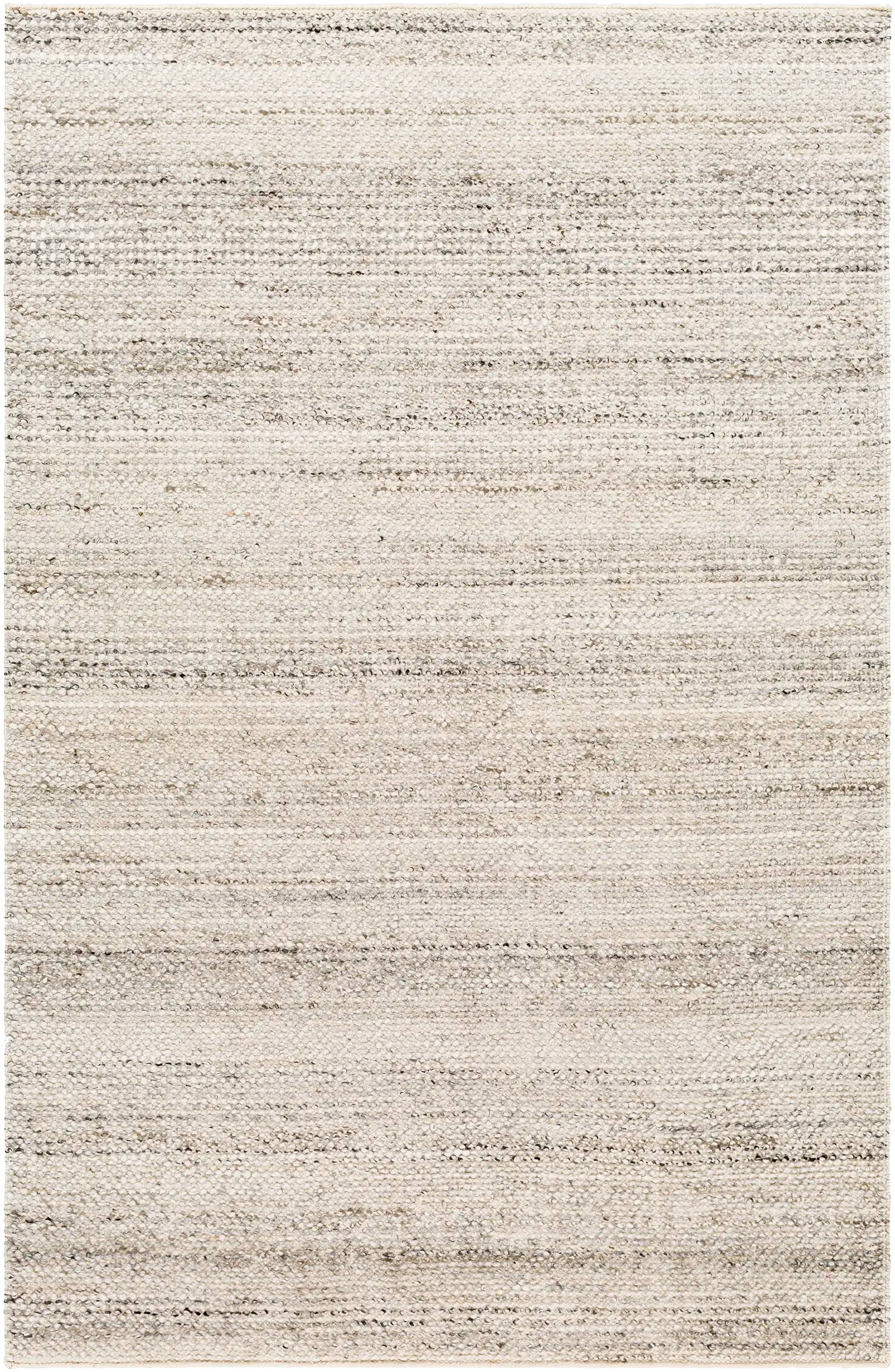 Hand Woven Reika Gray and White Recycled Pet Yarn Rug