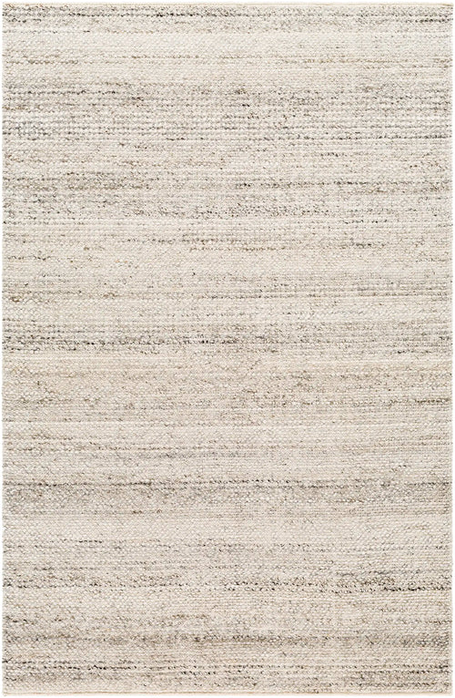 Hand Woven Reika Gray and White Recycled Pet Yarn Rug