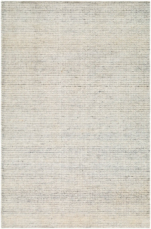 Hand-Woven Reika Off White and Gray Recycled Pet Yarn Rug