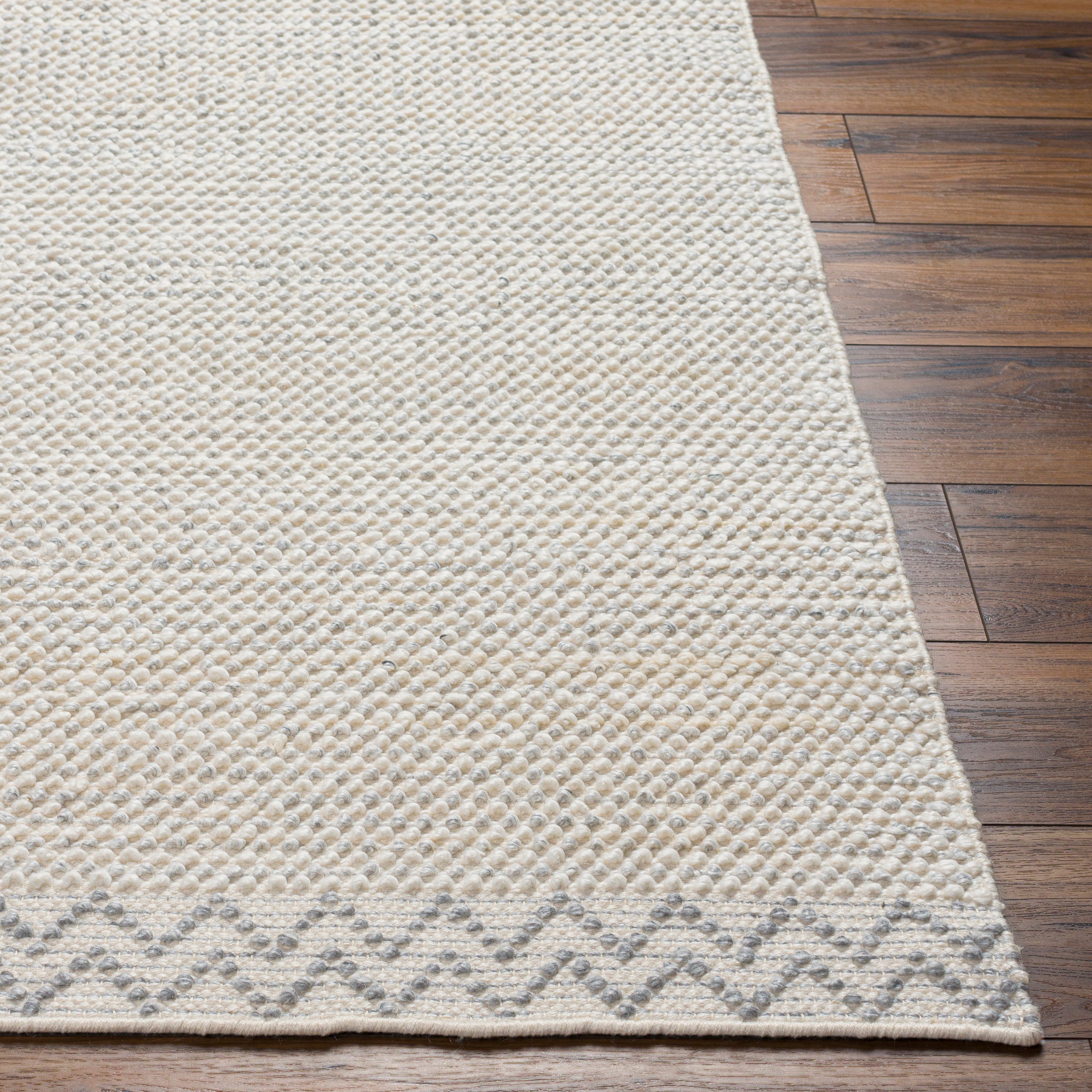 Reika Hand Woven Beige and Gray Recycled PET Yarn Rug