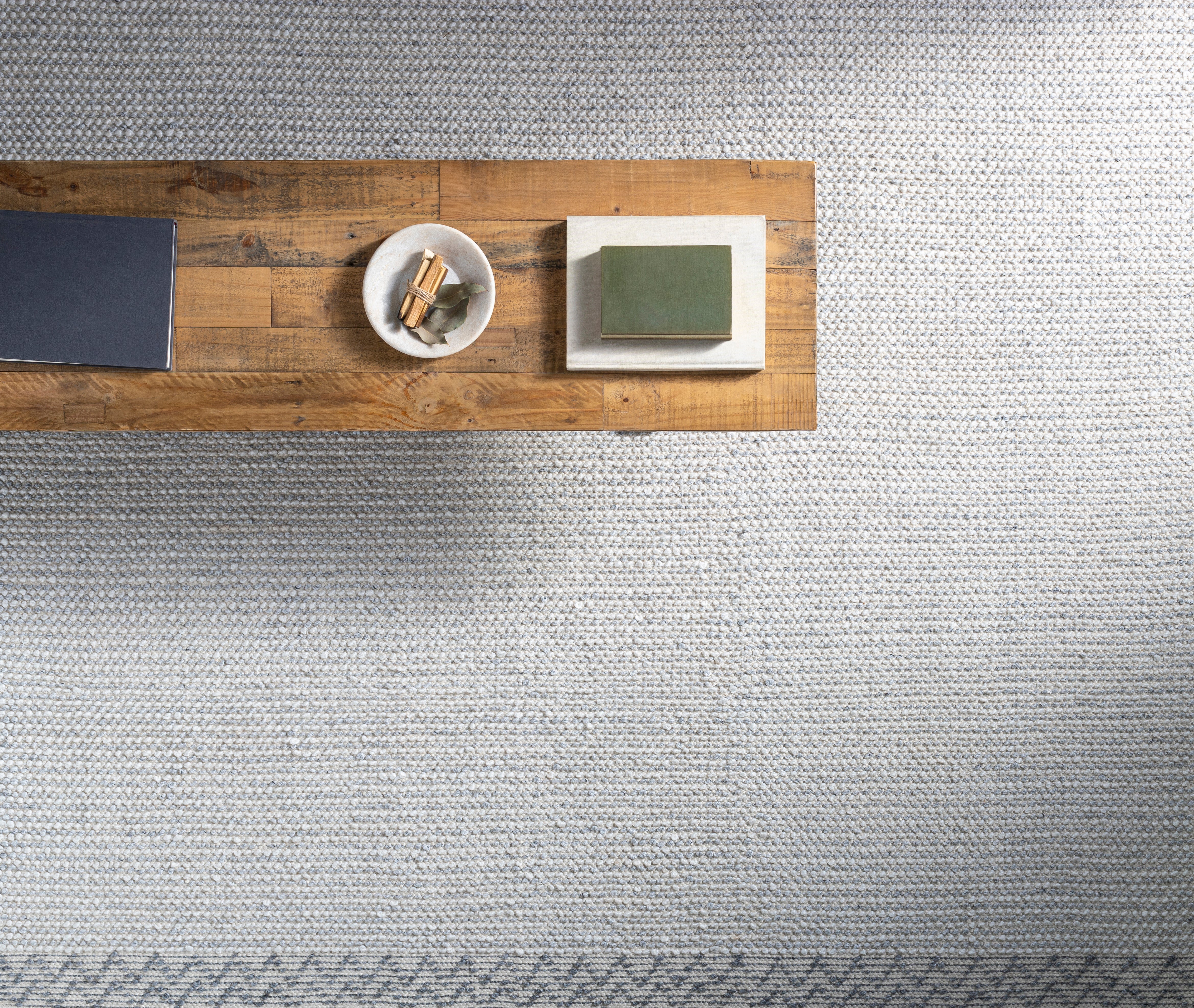 Reika Hand Woven Beige and Gray Recycled PET Yarn Rug