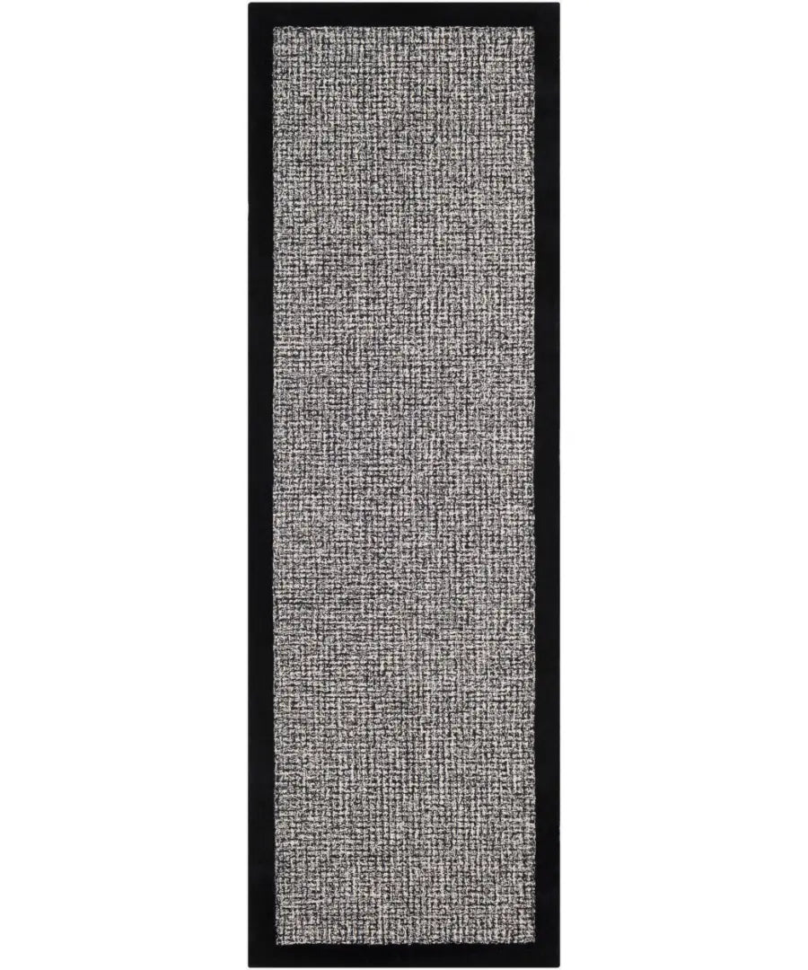 Hand Tufted Solid Siena Black Wool Rug