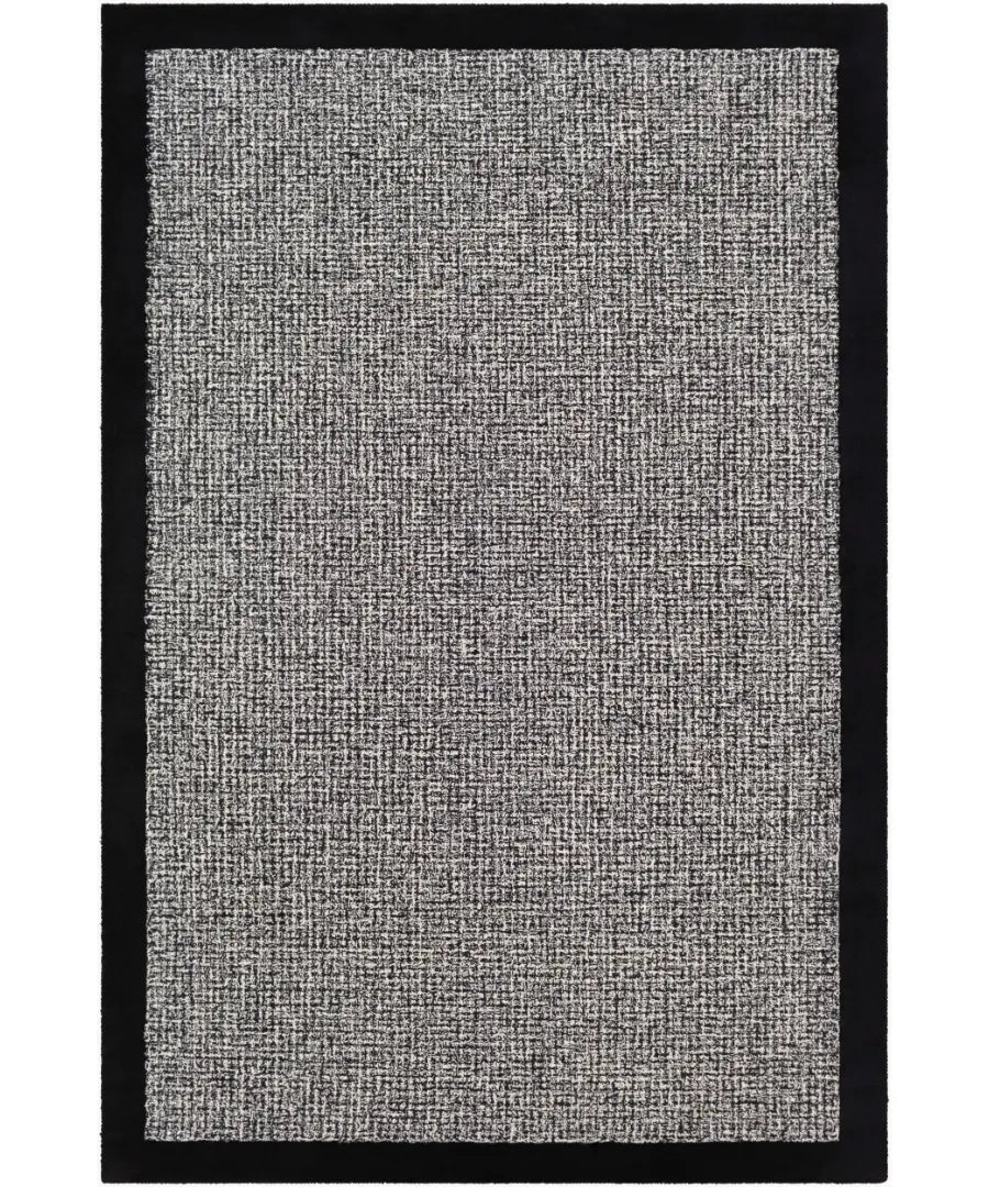 Hand Tufted Solid Siena Black Wool Rug