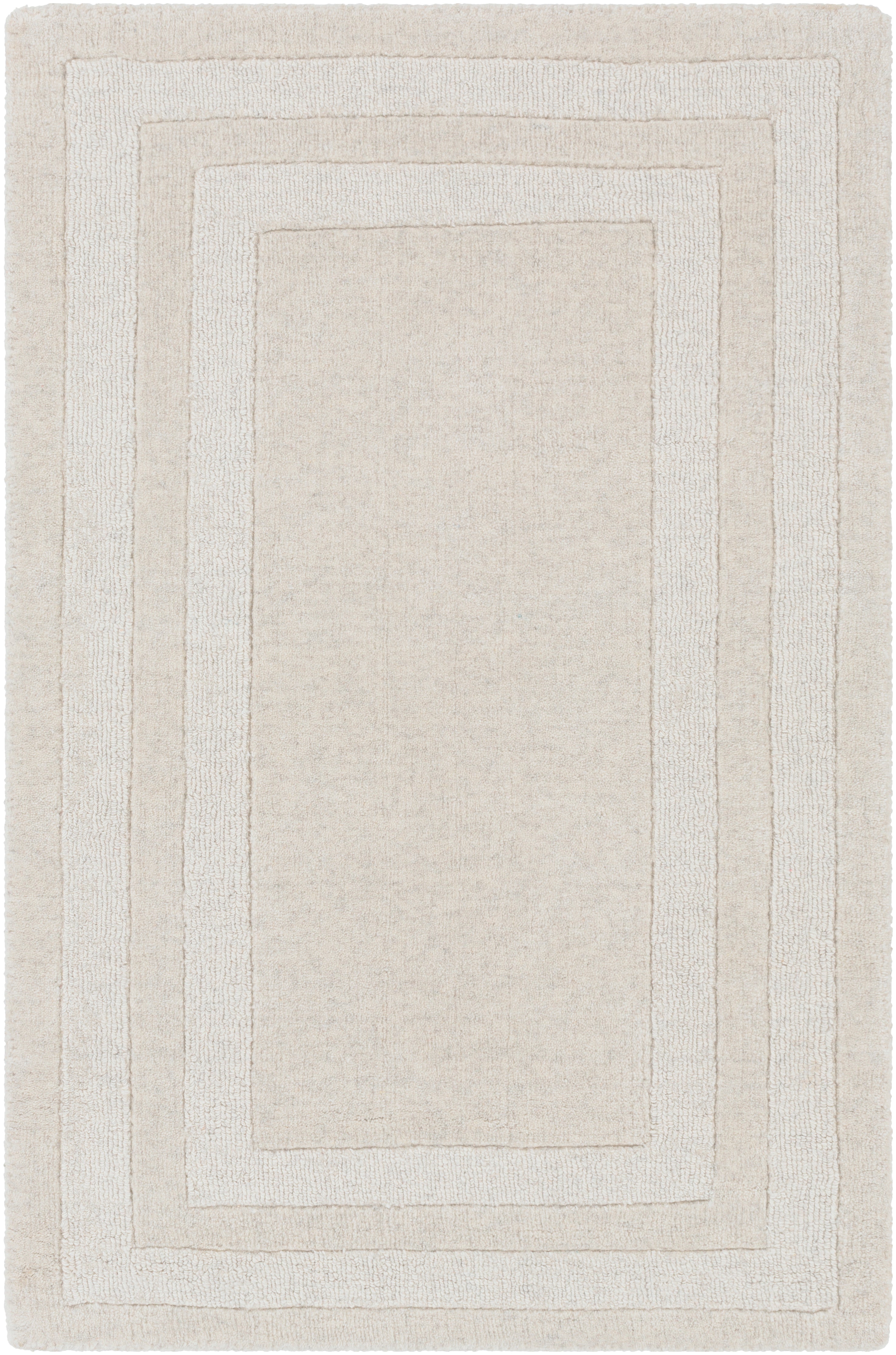 Hand-Tufted Sorrento Beige and Taupe Wool-Nylon Rug
