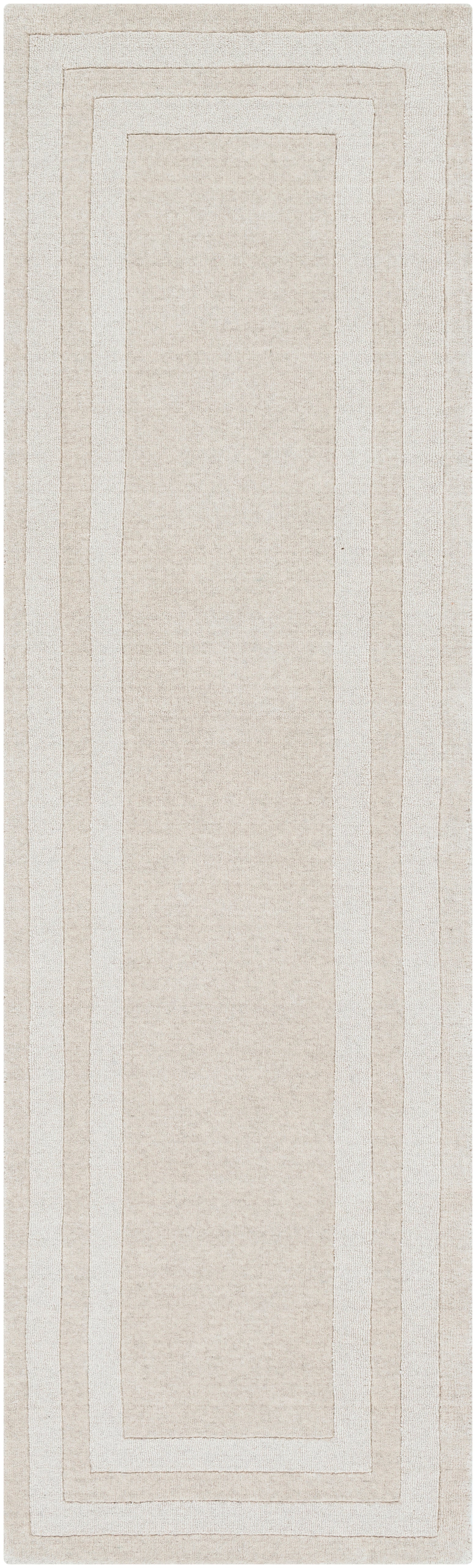 Hand-Tufted Sorrento Beige and Taupe Wool-Nylon Rug