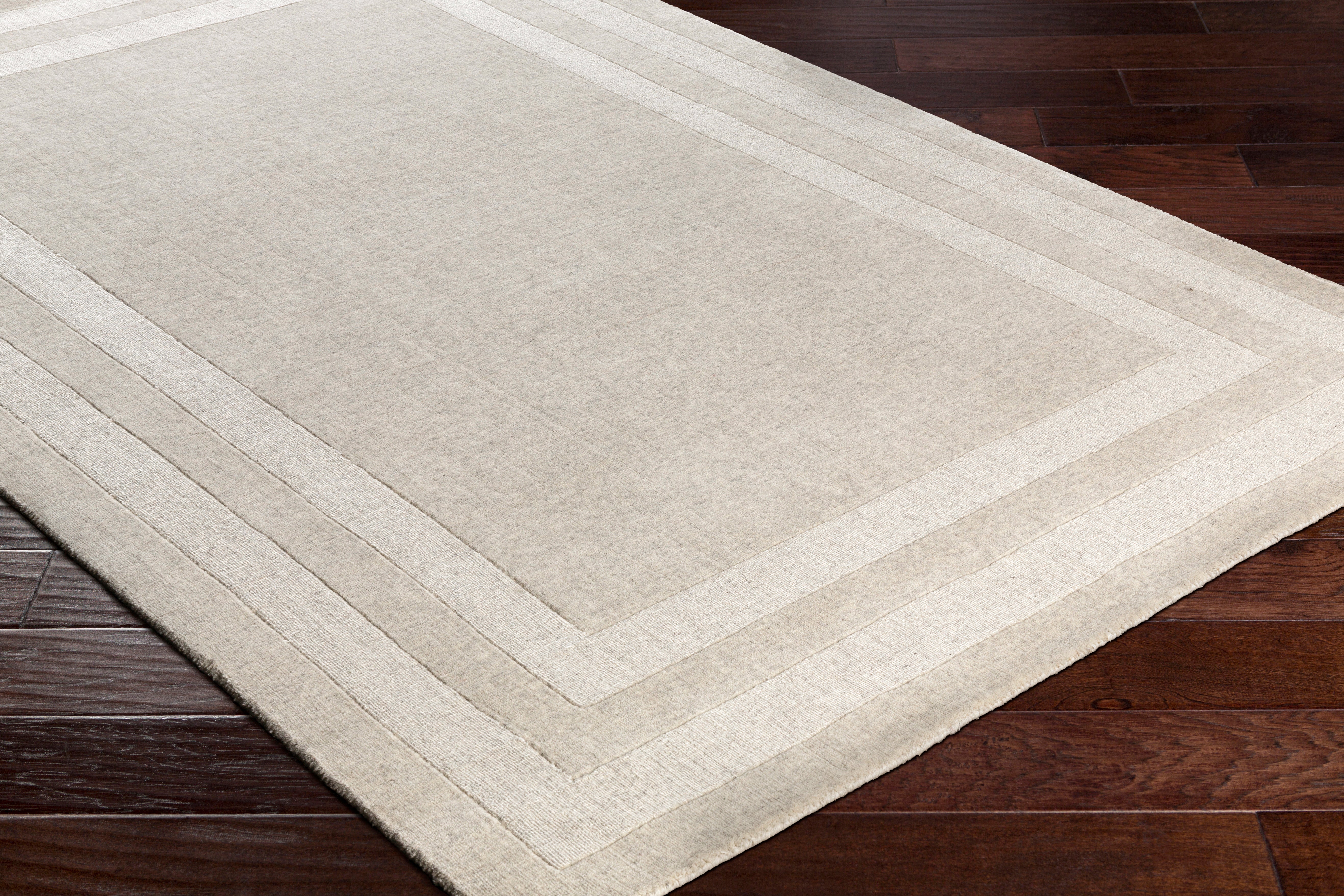 Hand-Tufted Sorrento Beige and Taupe Wool-Nylon Rug