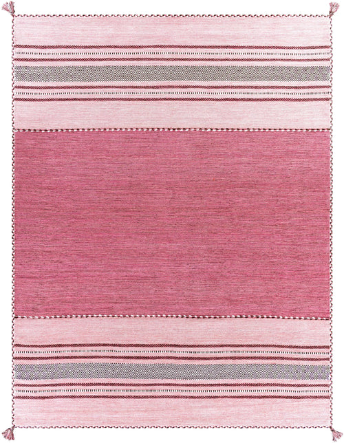 Handwoven Trenza Pink Cotton Rug