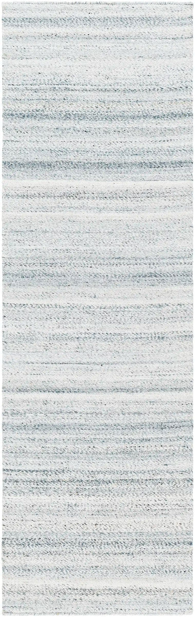 Verna Microfiber Rug Verna Hand-Woven Striped Recycled PET Yarn Rug - White/Blue