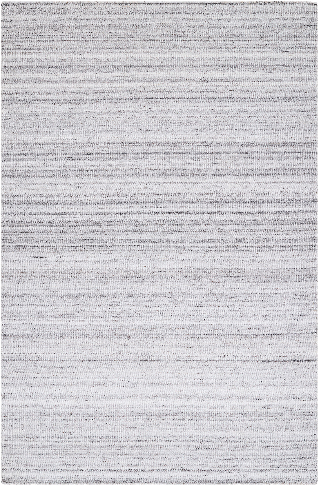 Hand Woven Verna Cream and Light Grey Striped Recycled Pet Yarn Rug