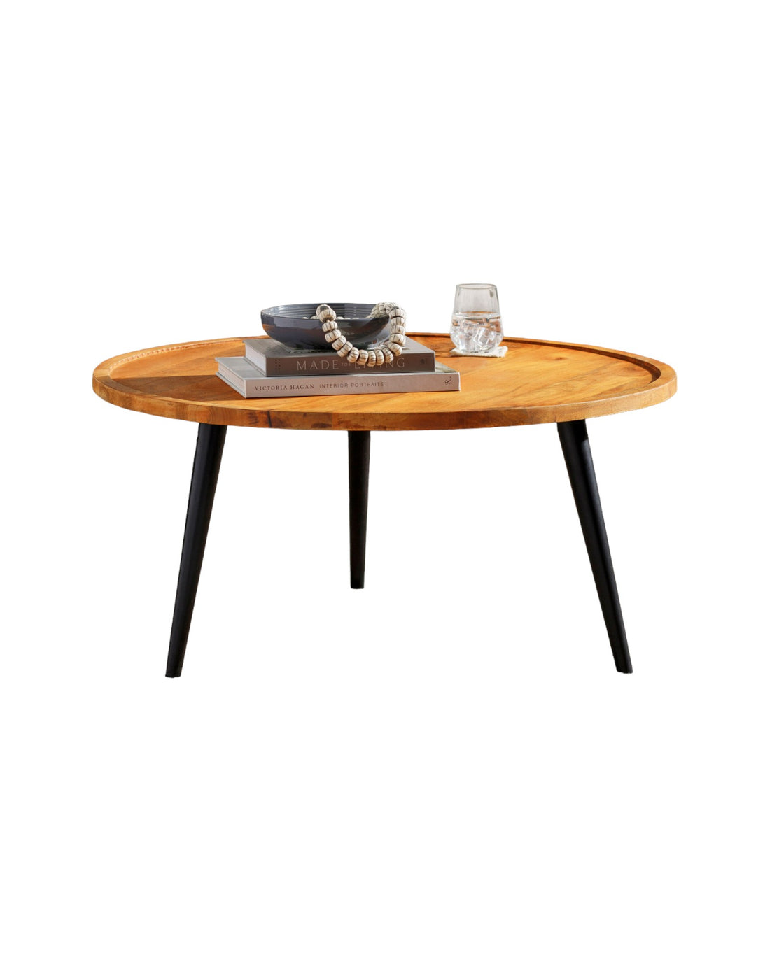 Mango Wood Coffee Table with Iron Leg | Square Accent Table